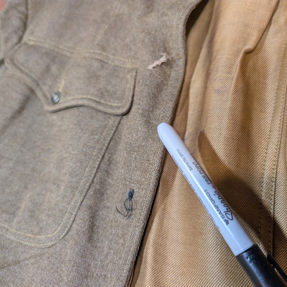 APA WWI US Army Doughboy Uniform Tunic - Antique Wool Military Winter Jacket - Picture 12 of 16